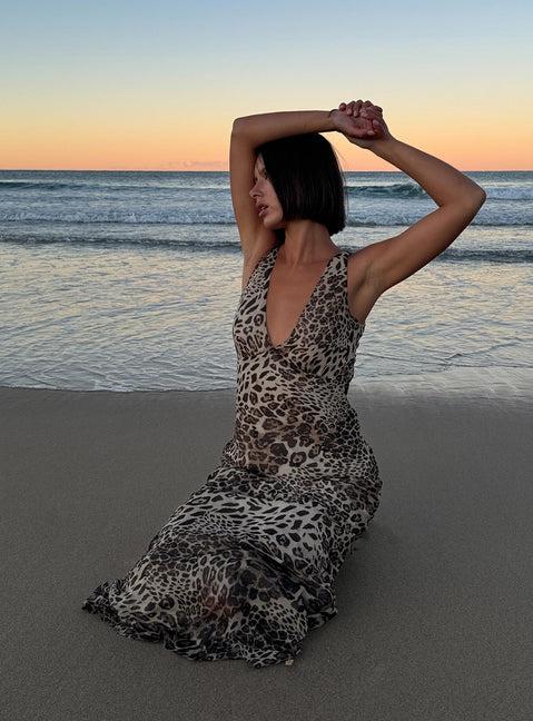 Nellie Maxi Dress Leopard Product Image