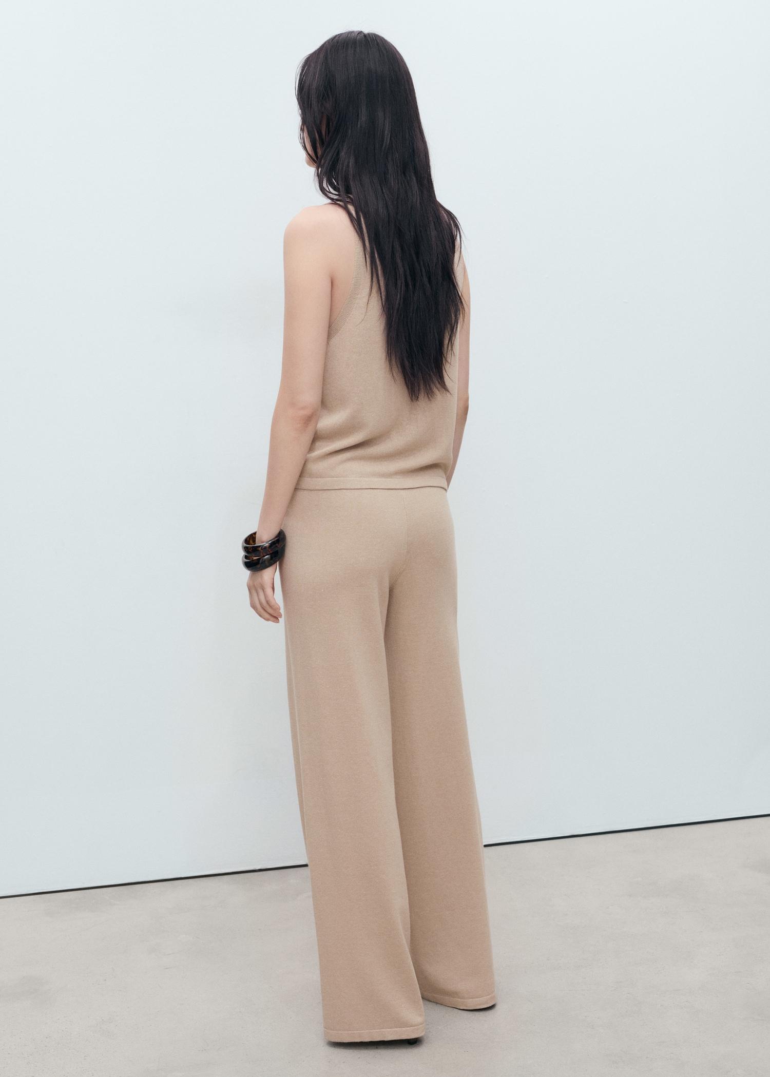 Straight knitted pants - Women | MANGO USA Product Image