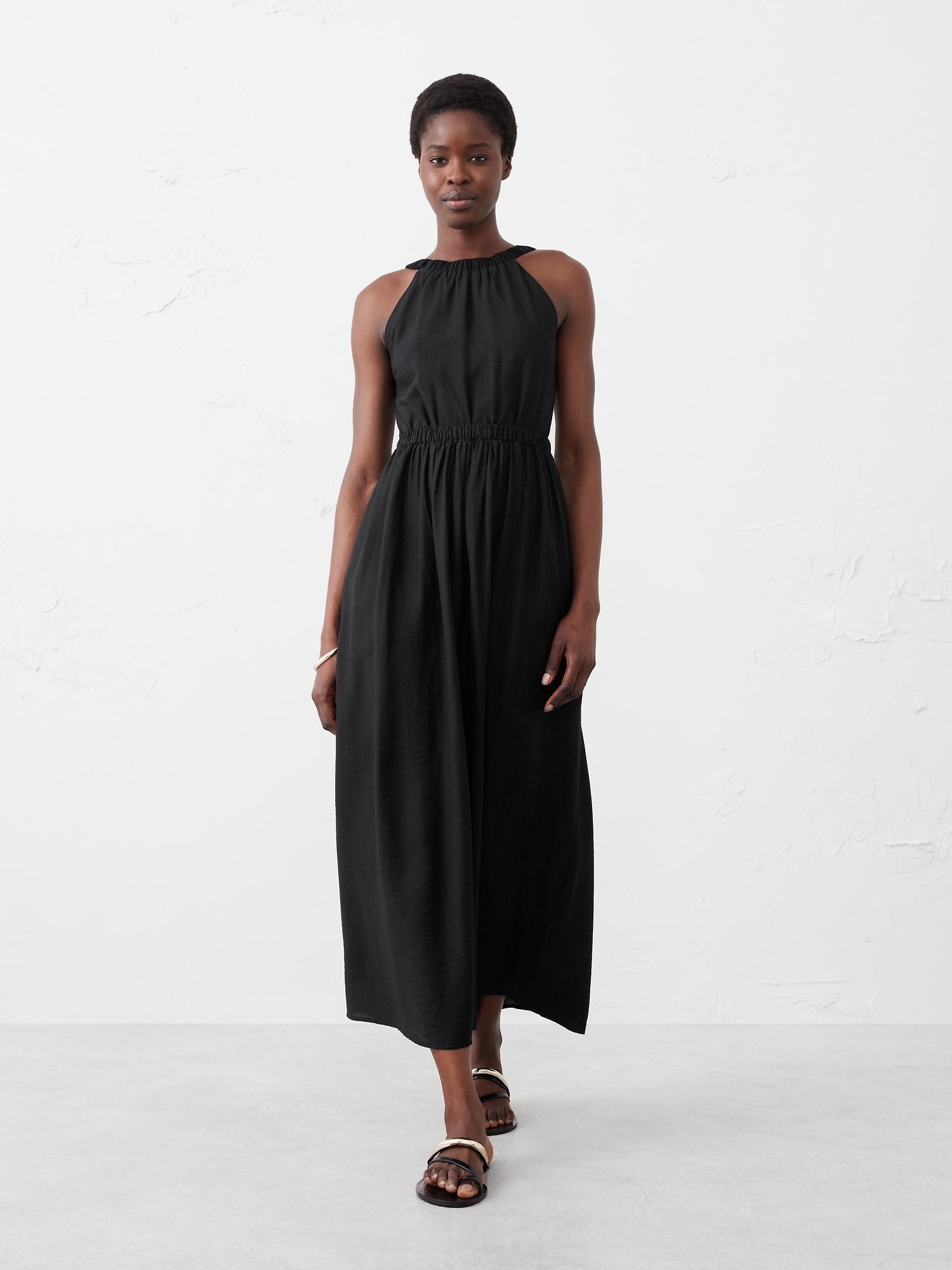 Halter-Neck Midi Dress Product Image