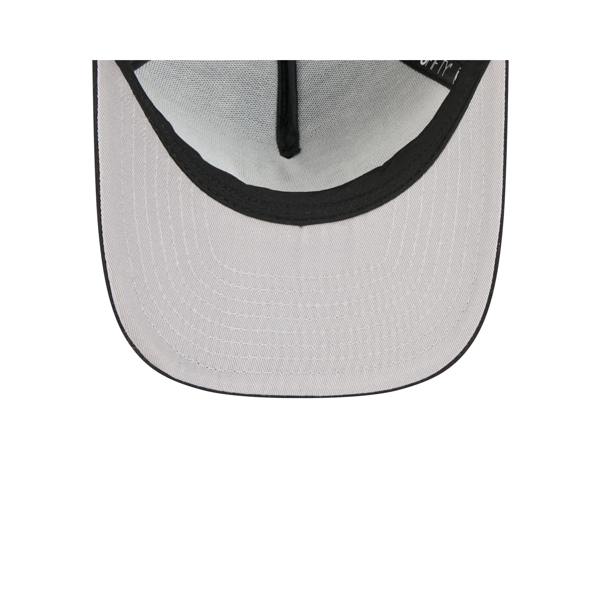 Chicago Blackhawks Washed Black 9FIFTY A-Frame Trucker Hat Male Product Image