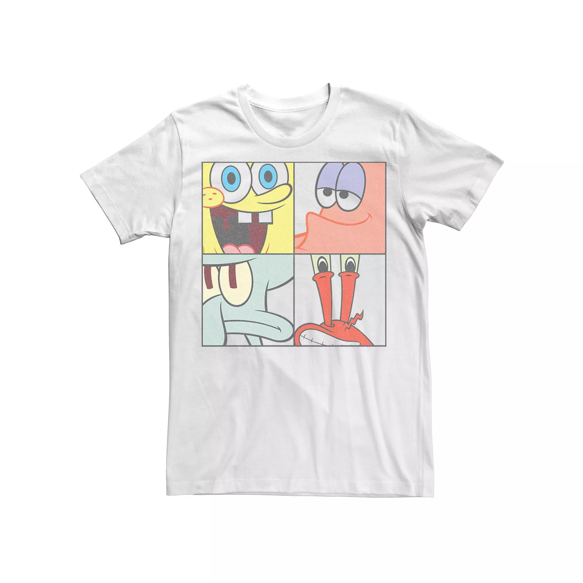 Men's Spongebob 4 Square Close Up Tee,  Product Image