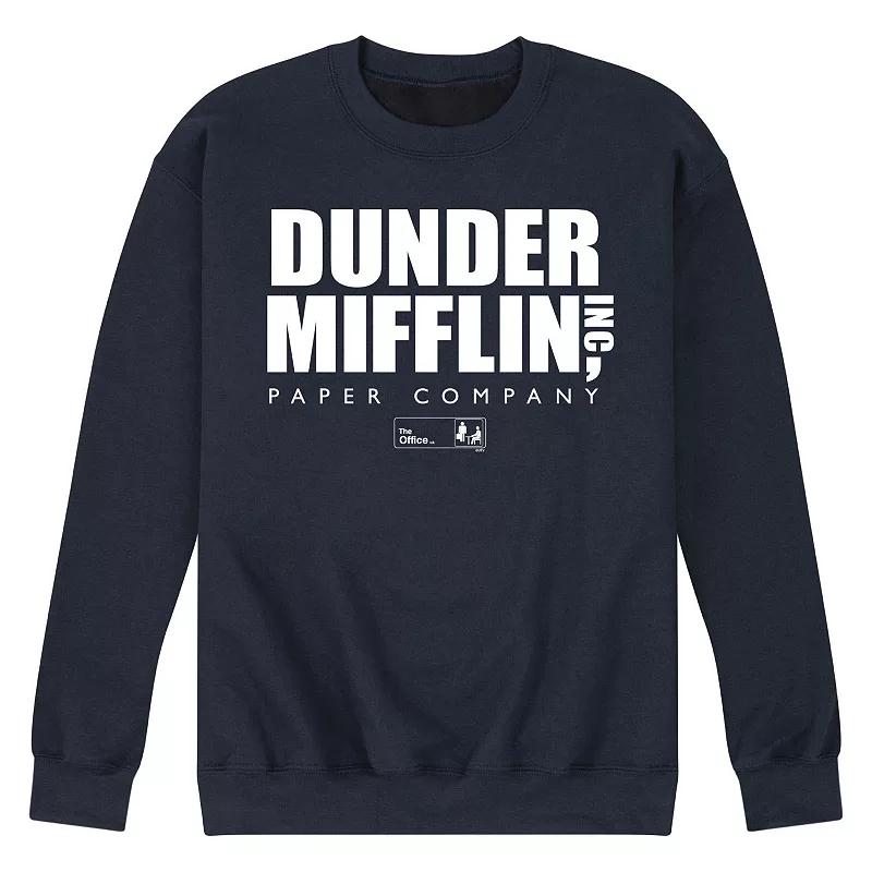 Mens The Office Dunder Mifflin Logo Sweatshirt Blue Product Image