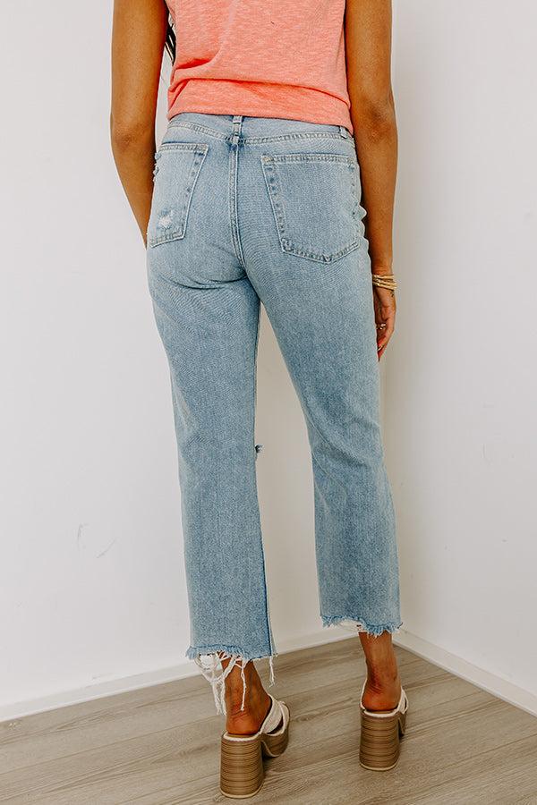 Just USA Kai High Waist Distressed Straight Leg Jean Product Image