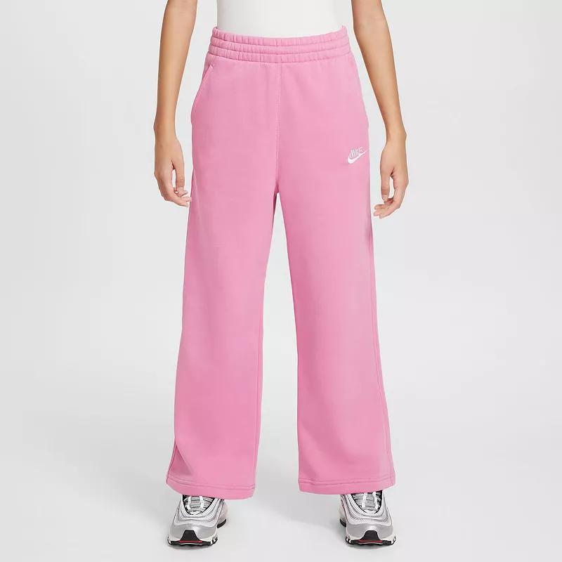 Unisex Nike Sportswear Club Fleece Girls Wide-Leg Pants | FZ6774-063 Product Image