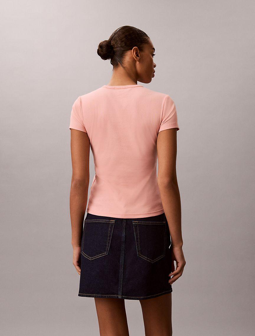 Contour Rib Logo Graphic Slim T-Shirt Product Image
