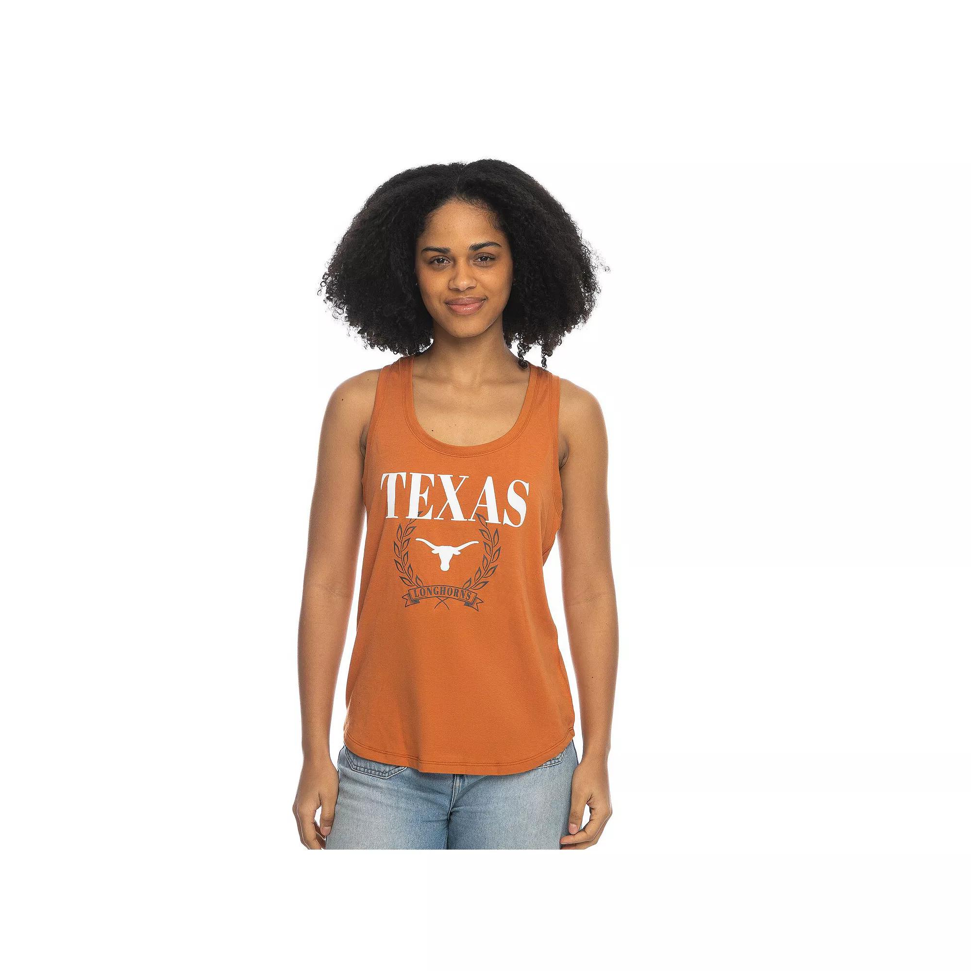 Women's ZooZatz Texas Orange Texas Longhorns Everyday Tri-Blend Tank Top, Size: Small, Team Product Image