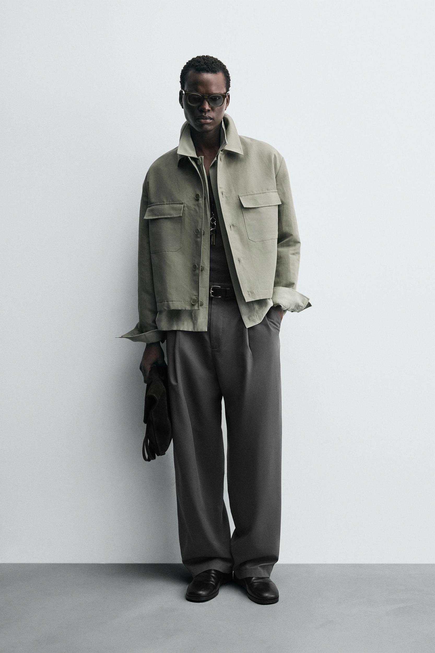 BOXY FIT POCKET OVERSHIRT Product Image