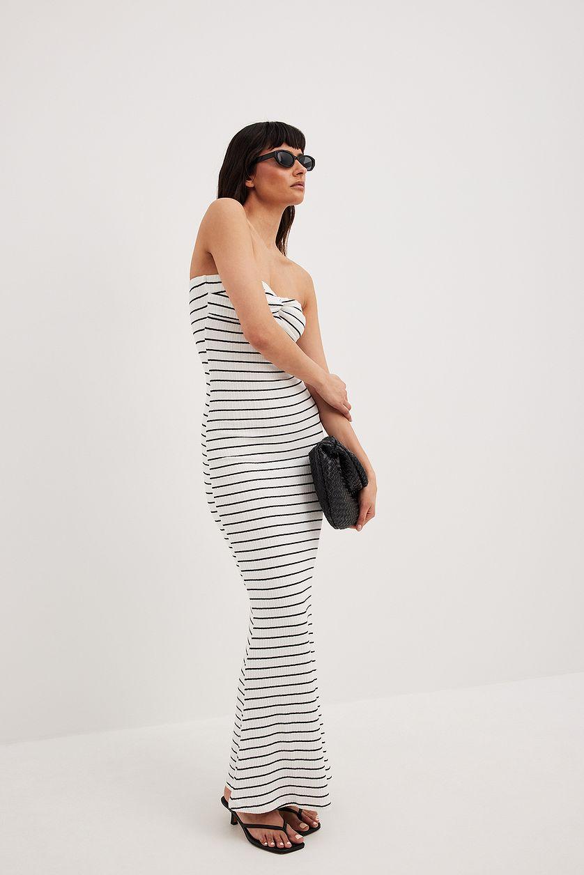 Front Twist Maxi Tube Dress Product Image