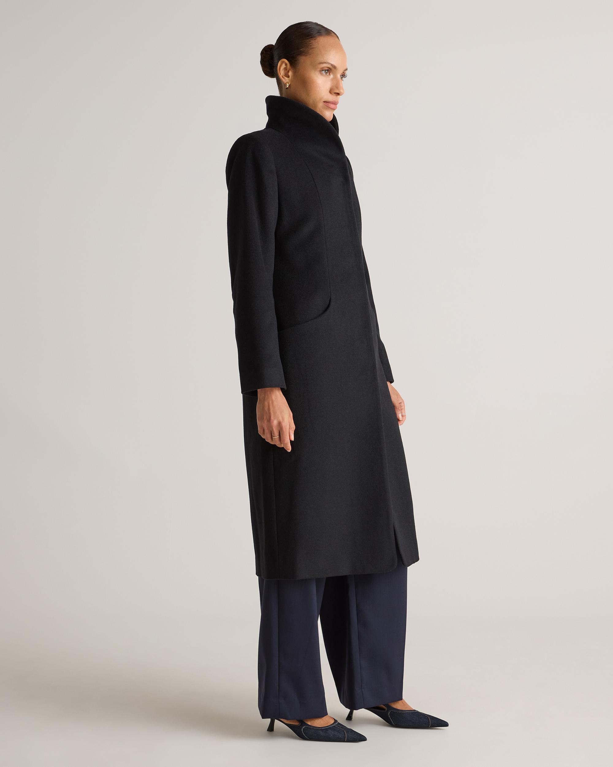 Quince | Women's Italian Wool Long Cocoon Coat Wool/Nylon Product Image