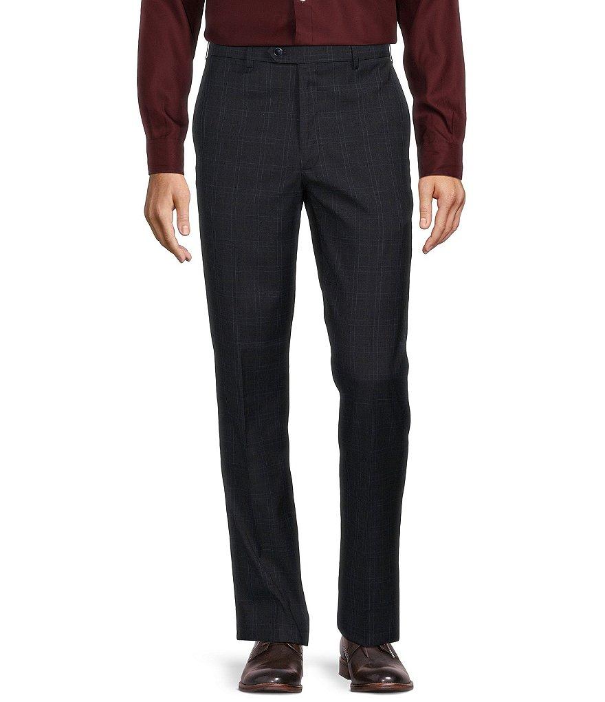 Roundtree & Yorke TravelSmart Straight Fit Plaid Dress Pants Product Image