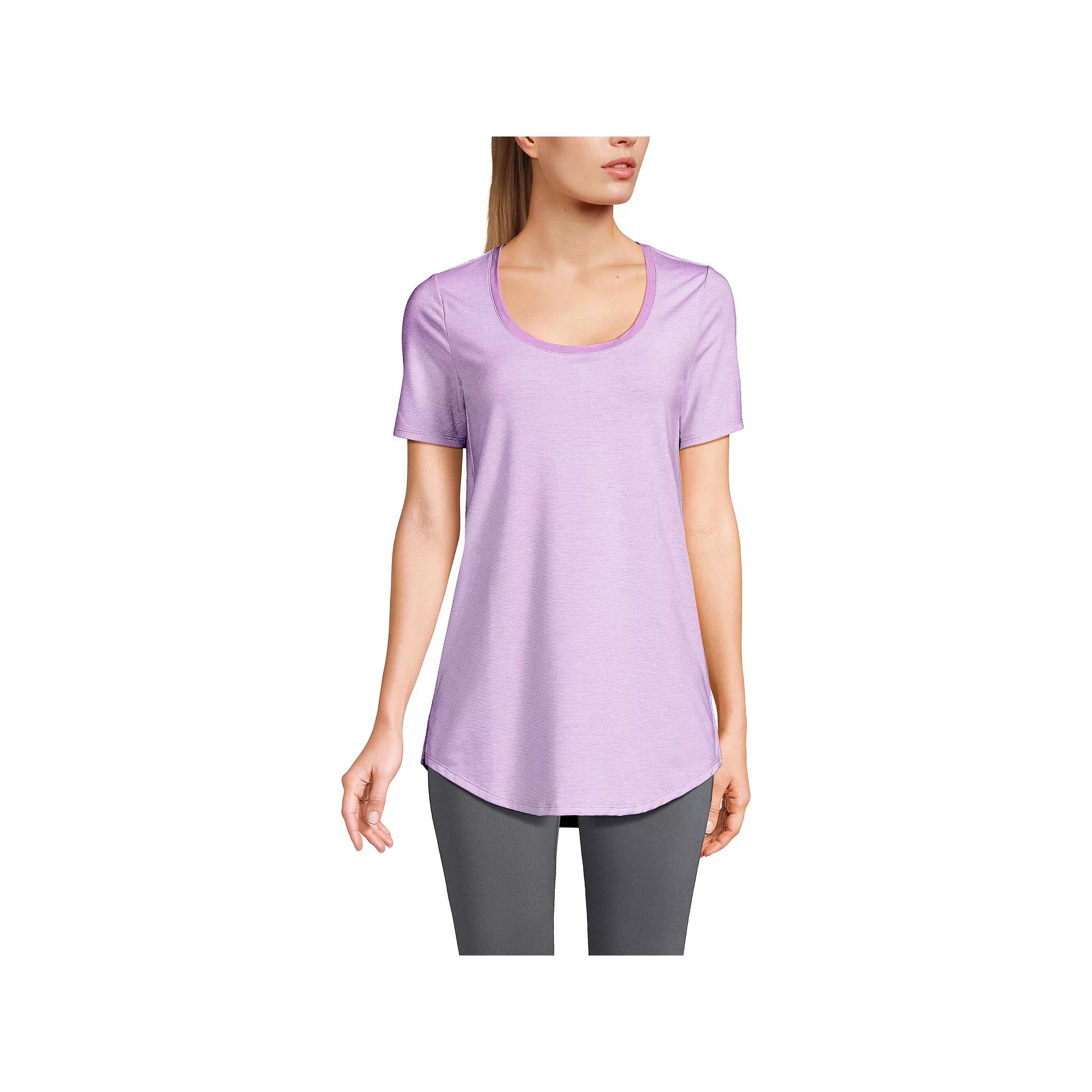 Women’s Lands' End Short Sleeve Tunic T-Shirt, Women's,  Product Image