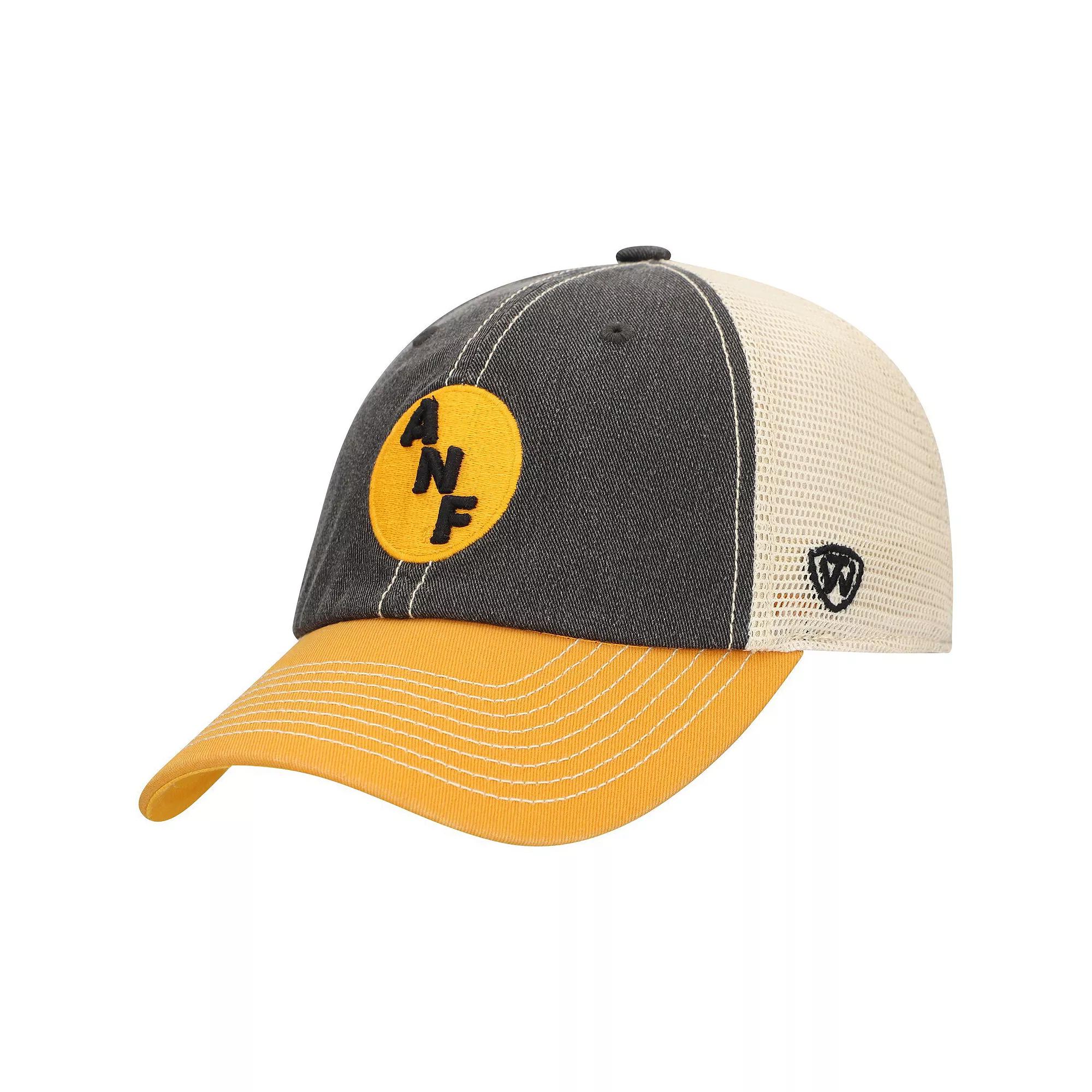 Men's Top of the World  Black/Gold Iowa Hawkeyes Off Road Adjustable Trucker Hat Product Image