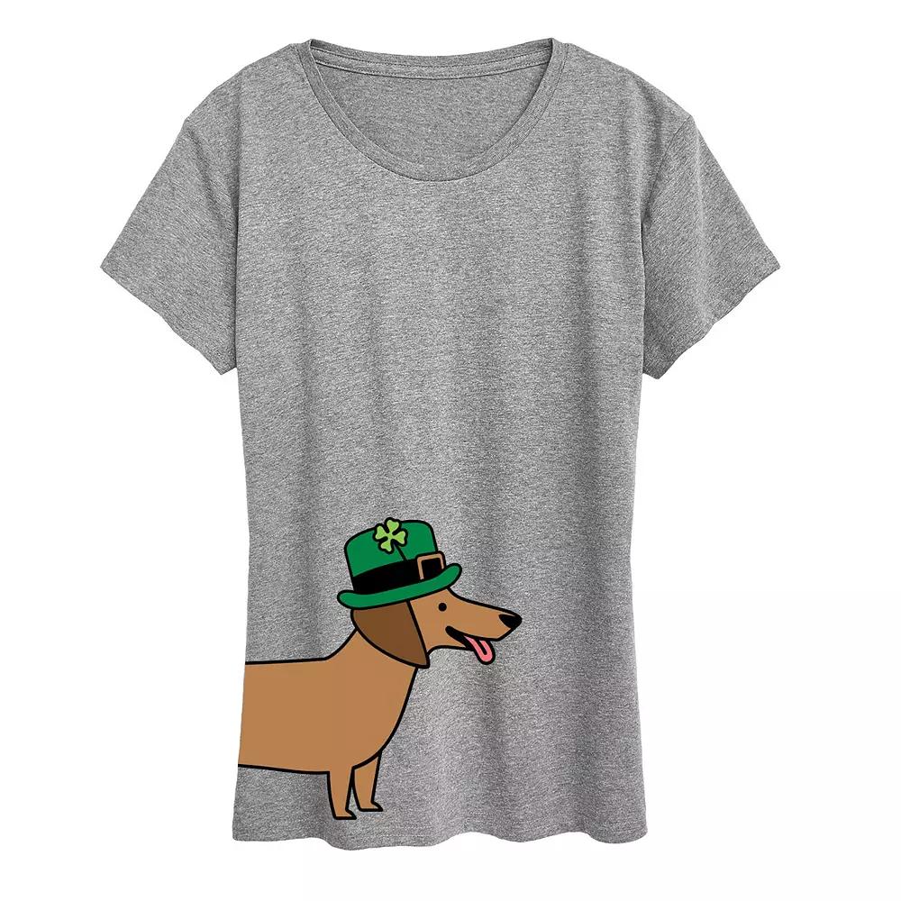 Plus St. Patrick's Day Dachsund Graphic Tee, Women's,  Product Image