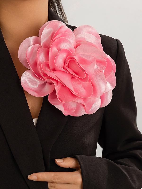 Flower Shape Solid Color Brooch Accessories Product Image