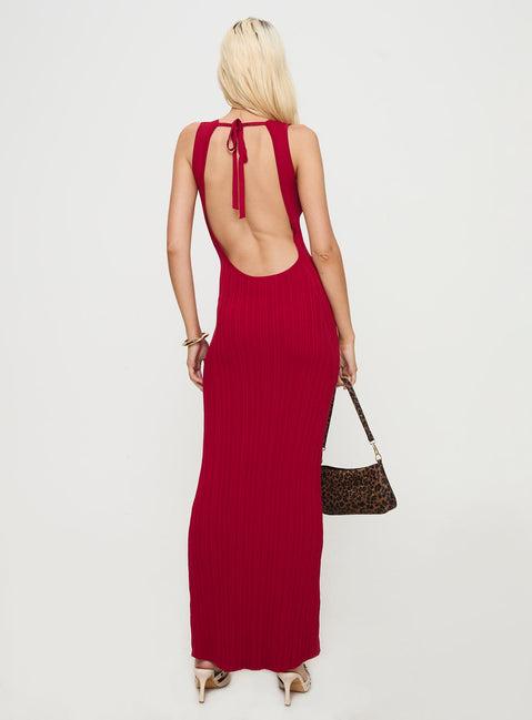 Mayok Maxi Dress Burgundy Product Image