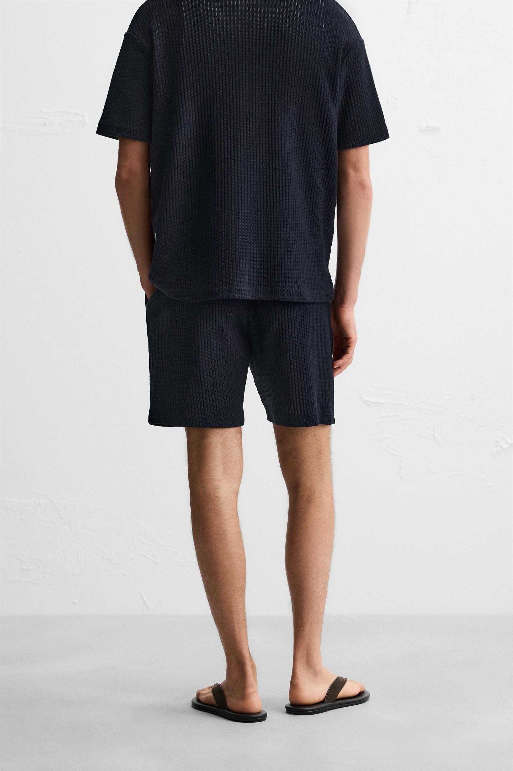 OPEN WEAVE TEXTURED SHORTS Product Image