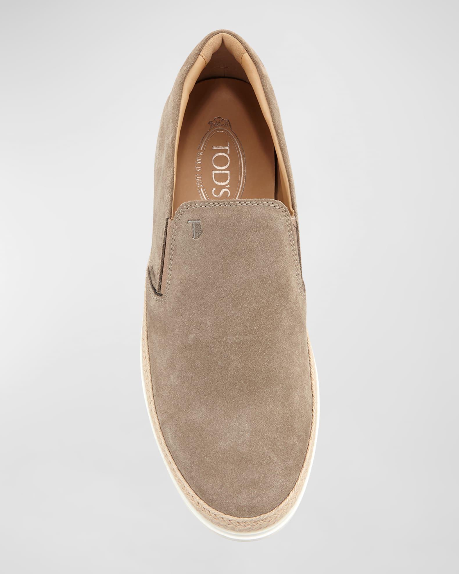 Suede Espadrille Slip-On Sneaker, Tan Product Image