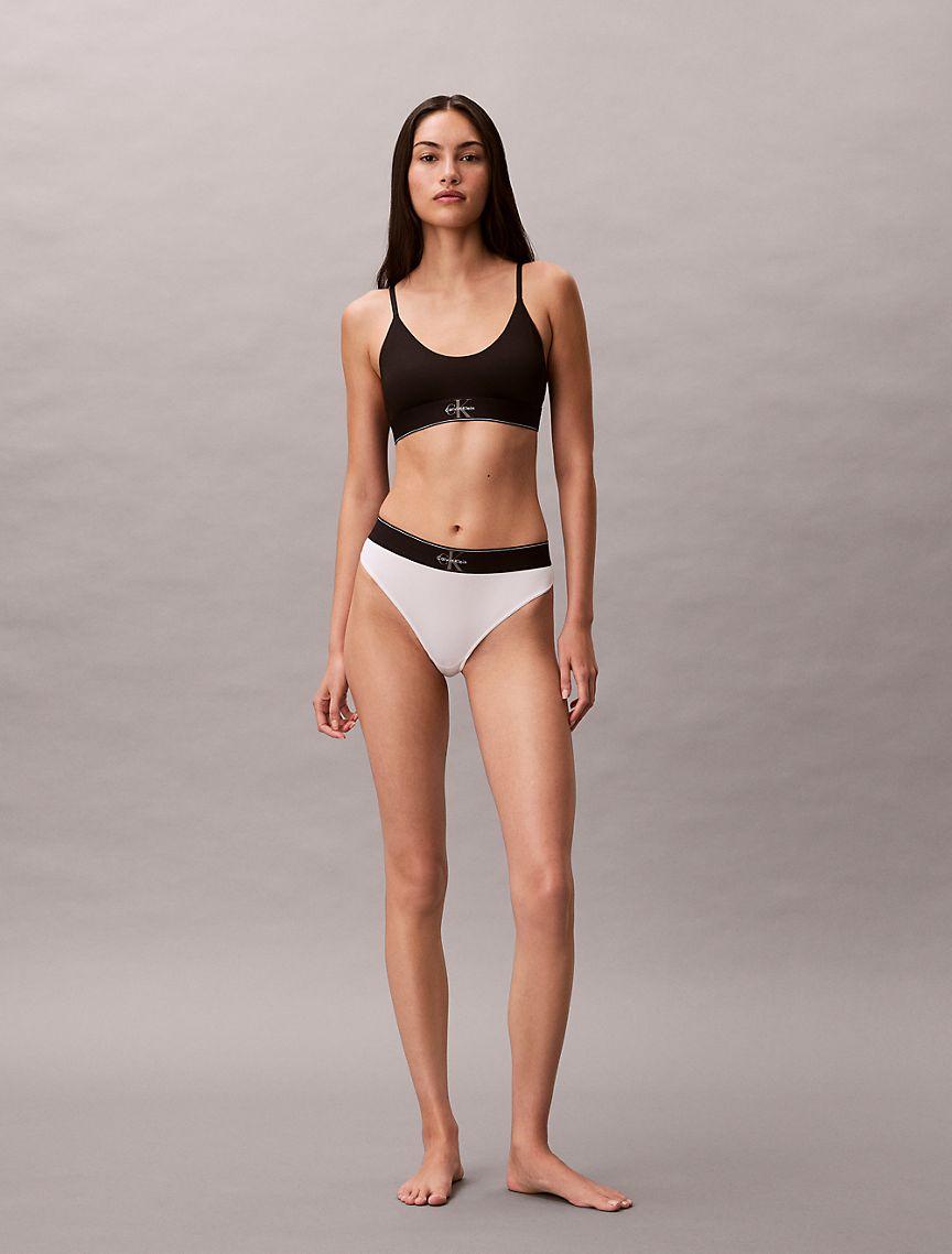 Graphic Monogram Microfiber Stretch Unlined Bralette Product Image