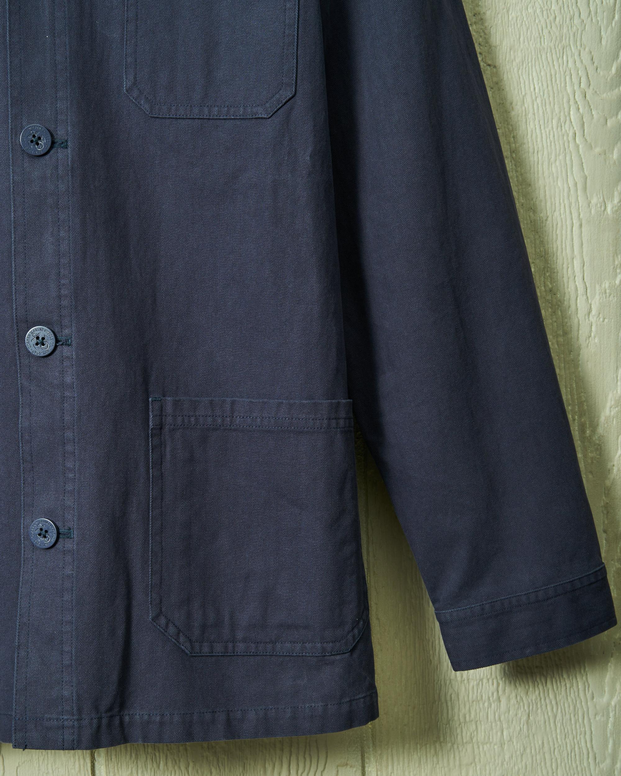 French Workman’s Jacket in Navy Herringbone Product Image