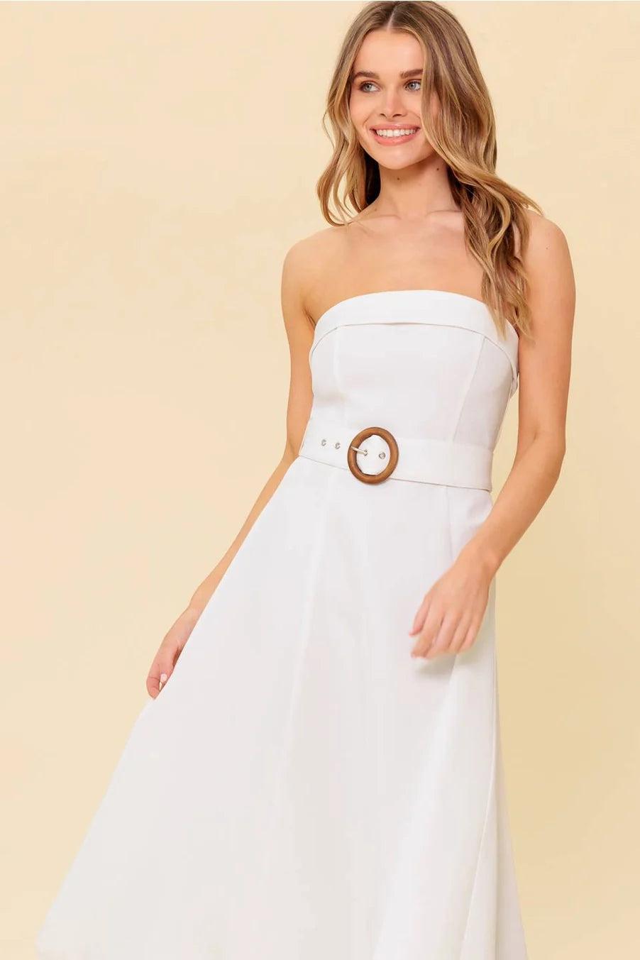 Sasha Belted Midi Dress Product Image
