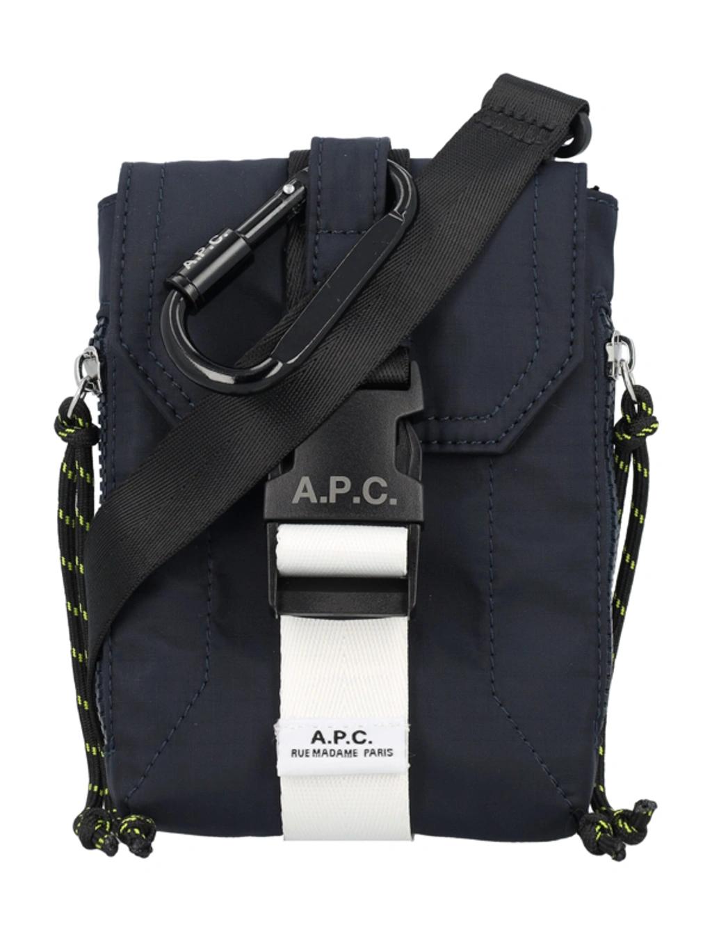 APC Navy Trek Crossbody Pouch In Iak Dark Navy Product Image