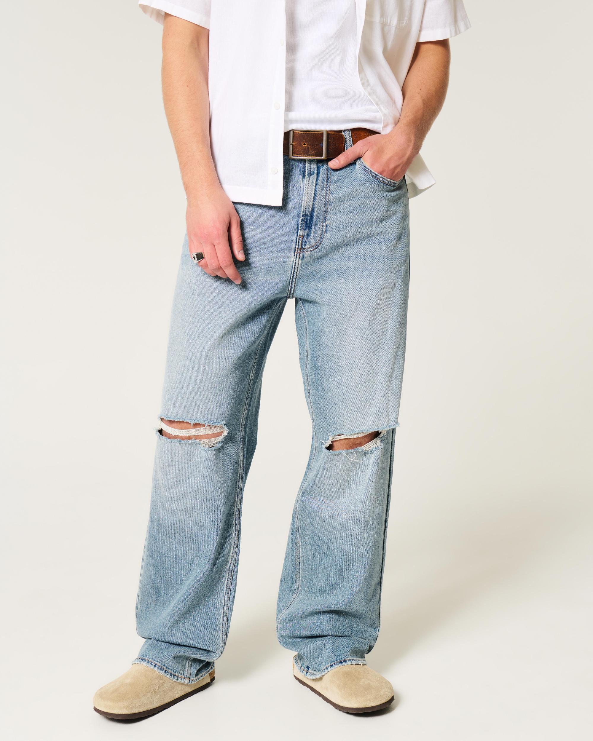 Railroad Stripe Baggy Painter Jeans Product Image