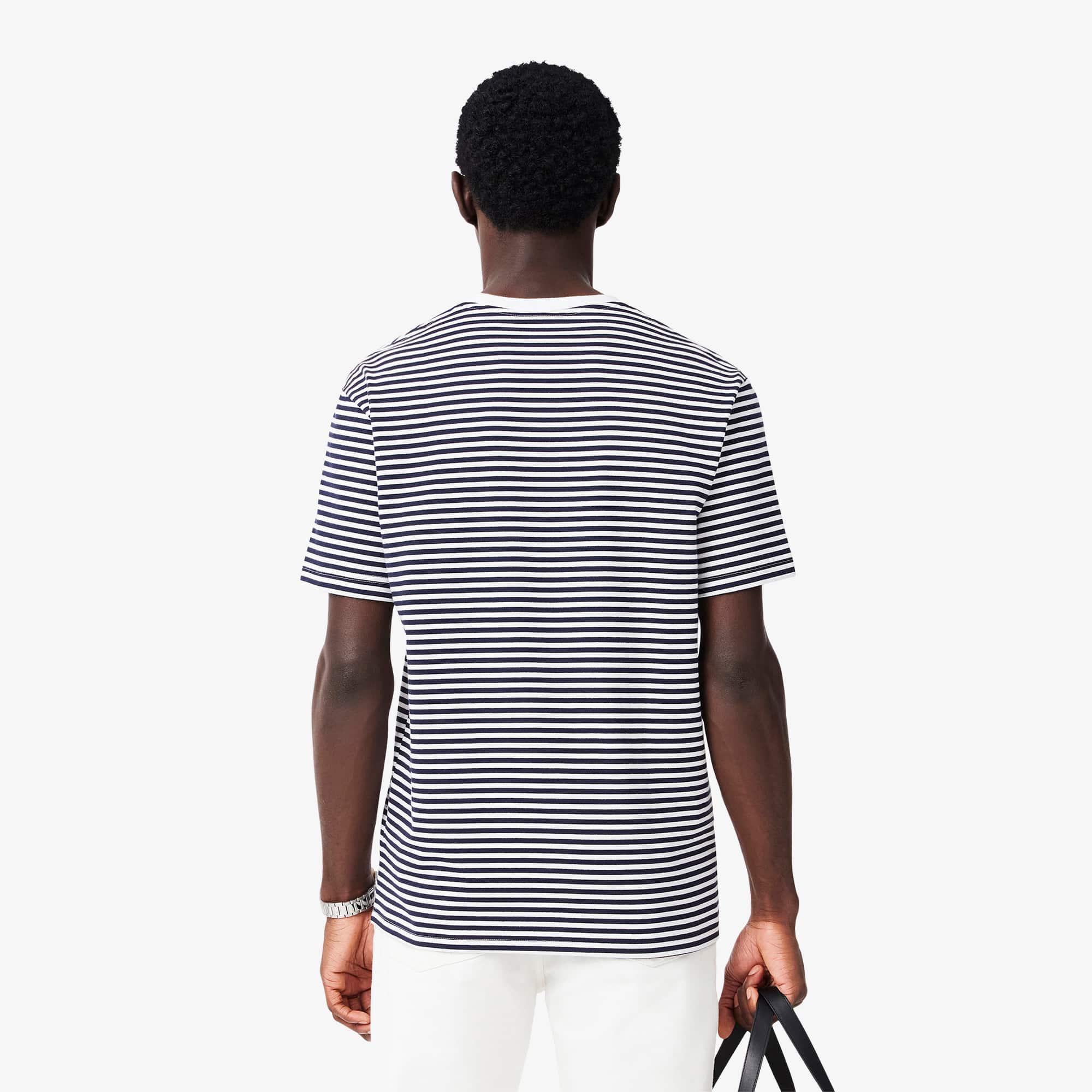 Men's Striped Heavy Cotton T-Shirt Product Image
