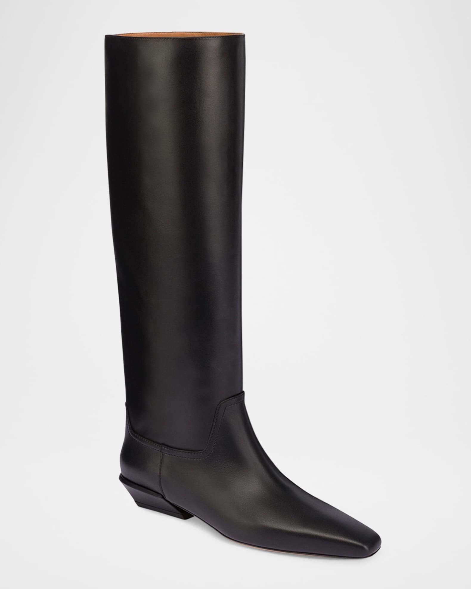 Bettina Leather Knee-High Boots Product Image