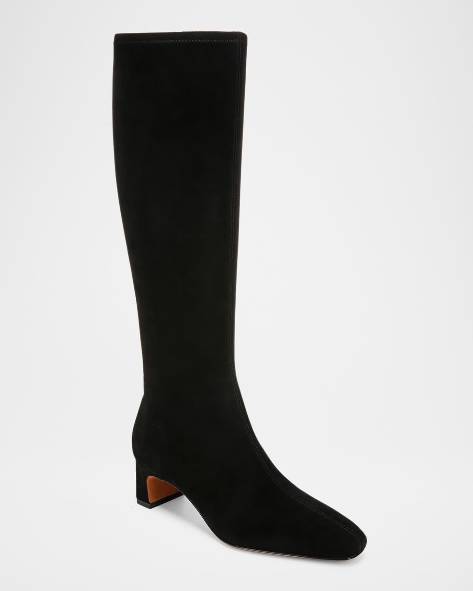 Saira Suede Kitten Knee Boots Product Image