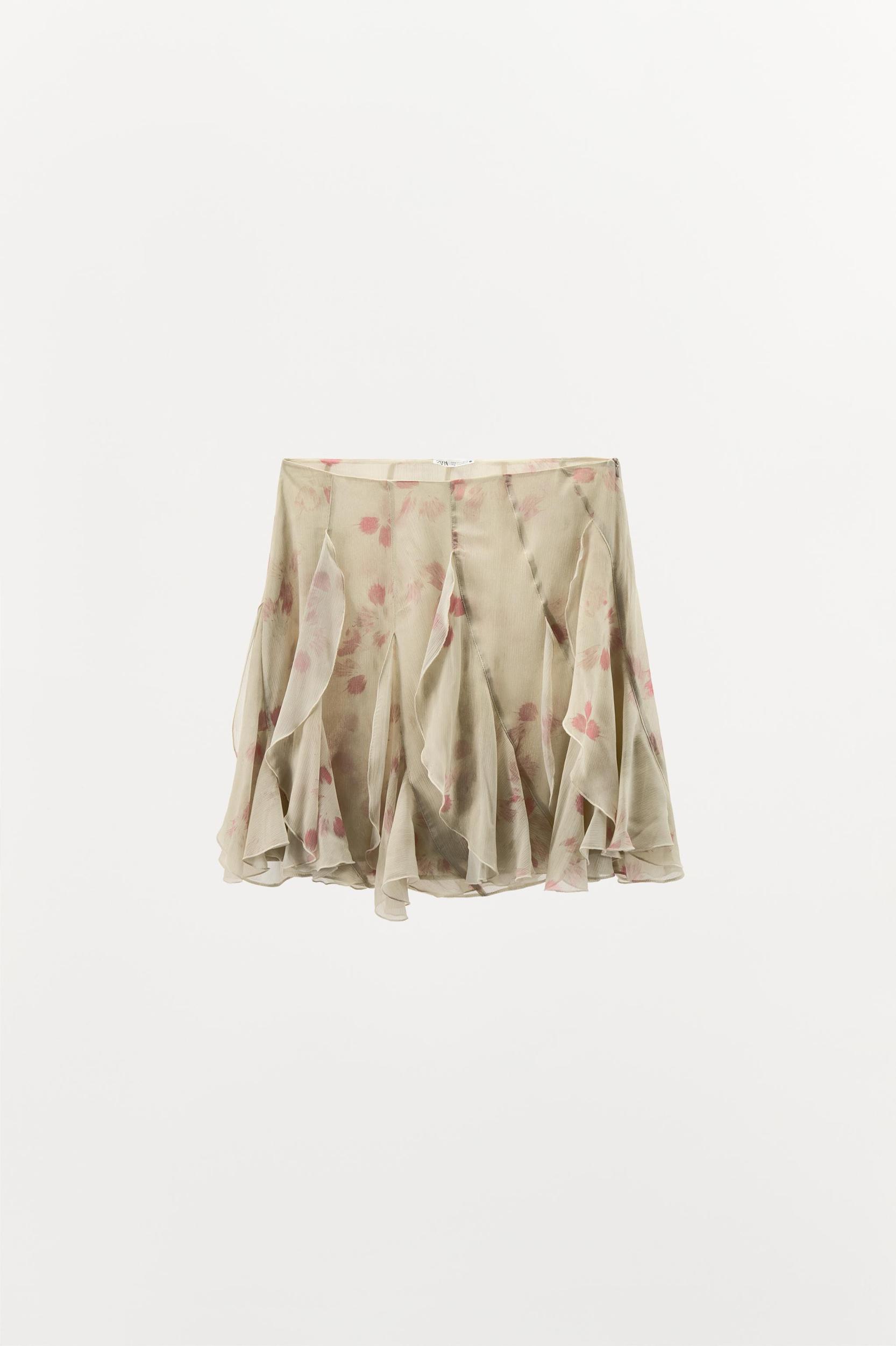 PRINTED RUFFLE SKIRT Product Image