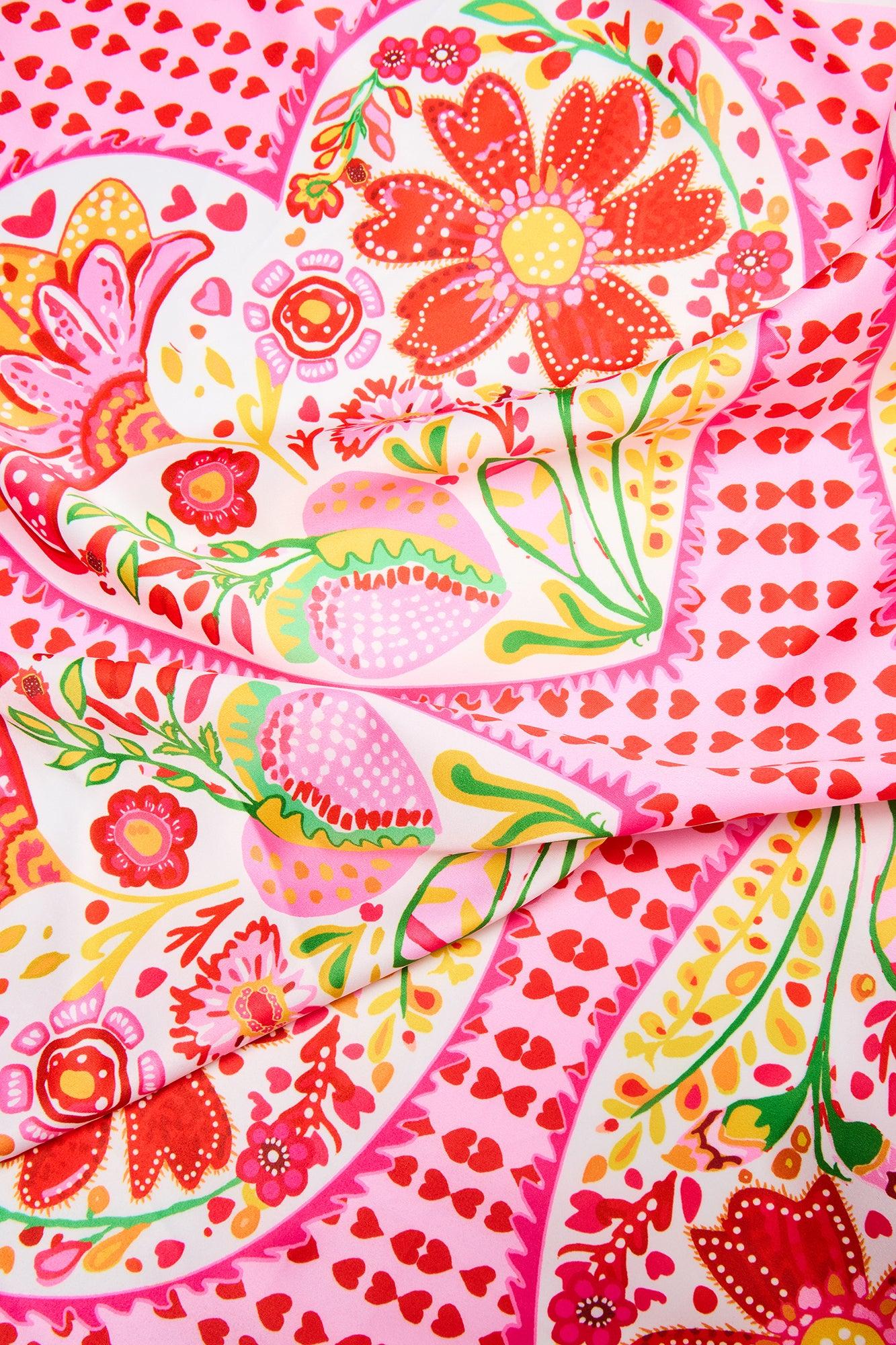 Southern Cutie Head Scarf - Red/combo Female Product Image