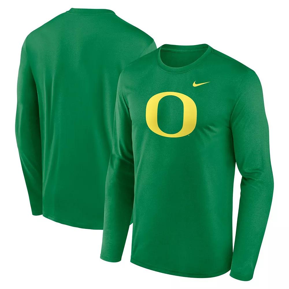 Men's Nike Green Oregon Ducks Primetime Primary Legend Long Sleeve T-Shirt, Size: 2XL Product Image
