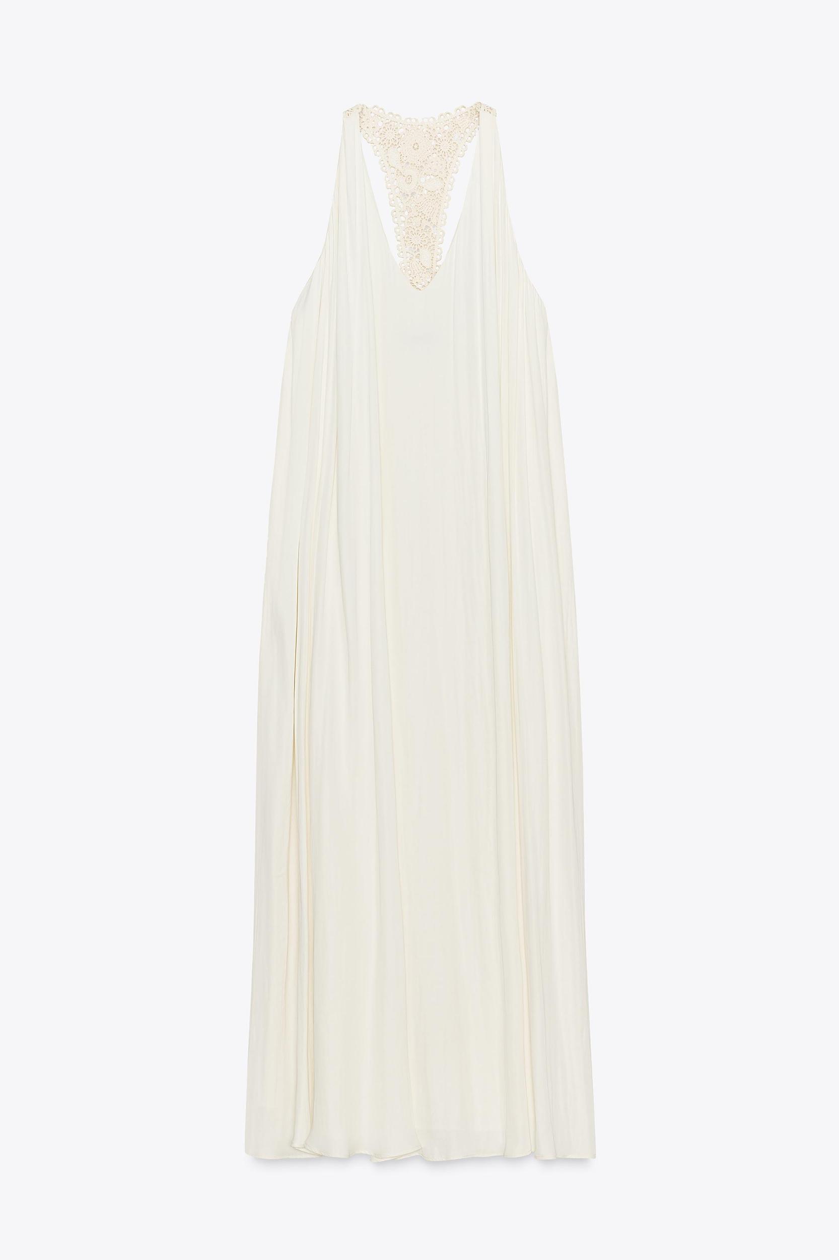 FLOWY DRESS WITH COMBINED BACK Product Image