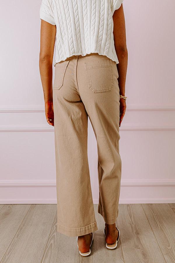 Just USA Donna High Waist Cargo Pants in Khaki Product Image