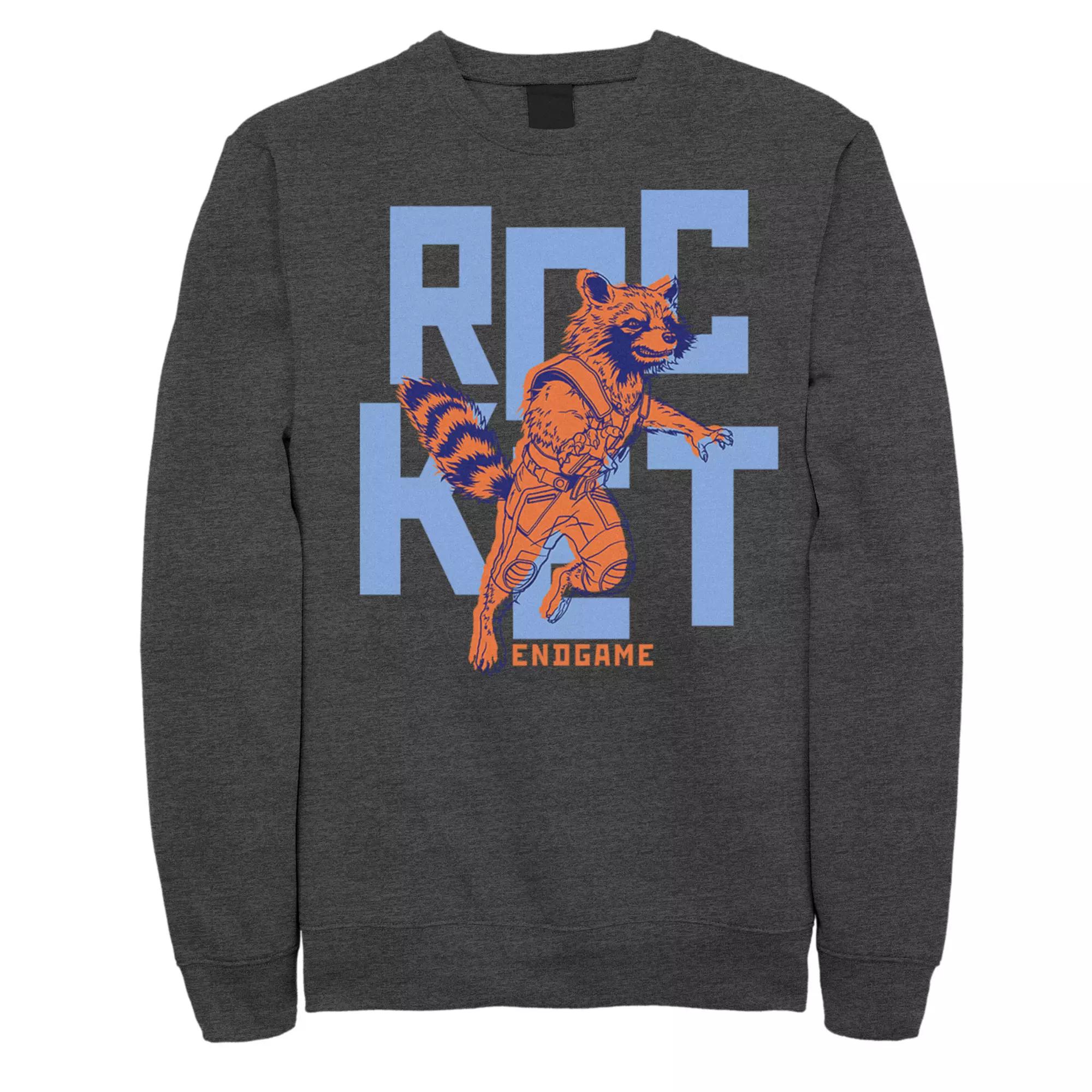 Men's Marvel Avengers Endgame Text Pop Rocket Fleece,  Product Image