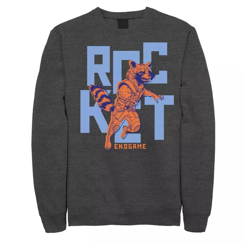 Men's Marvel Avengers Endgame Text Pop Rocket Fleece,  Product Image