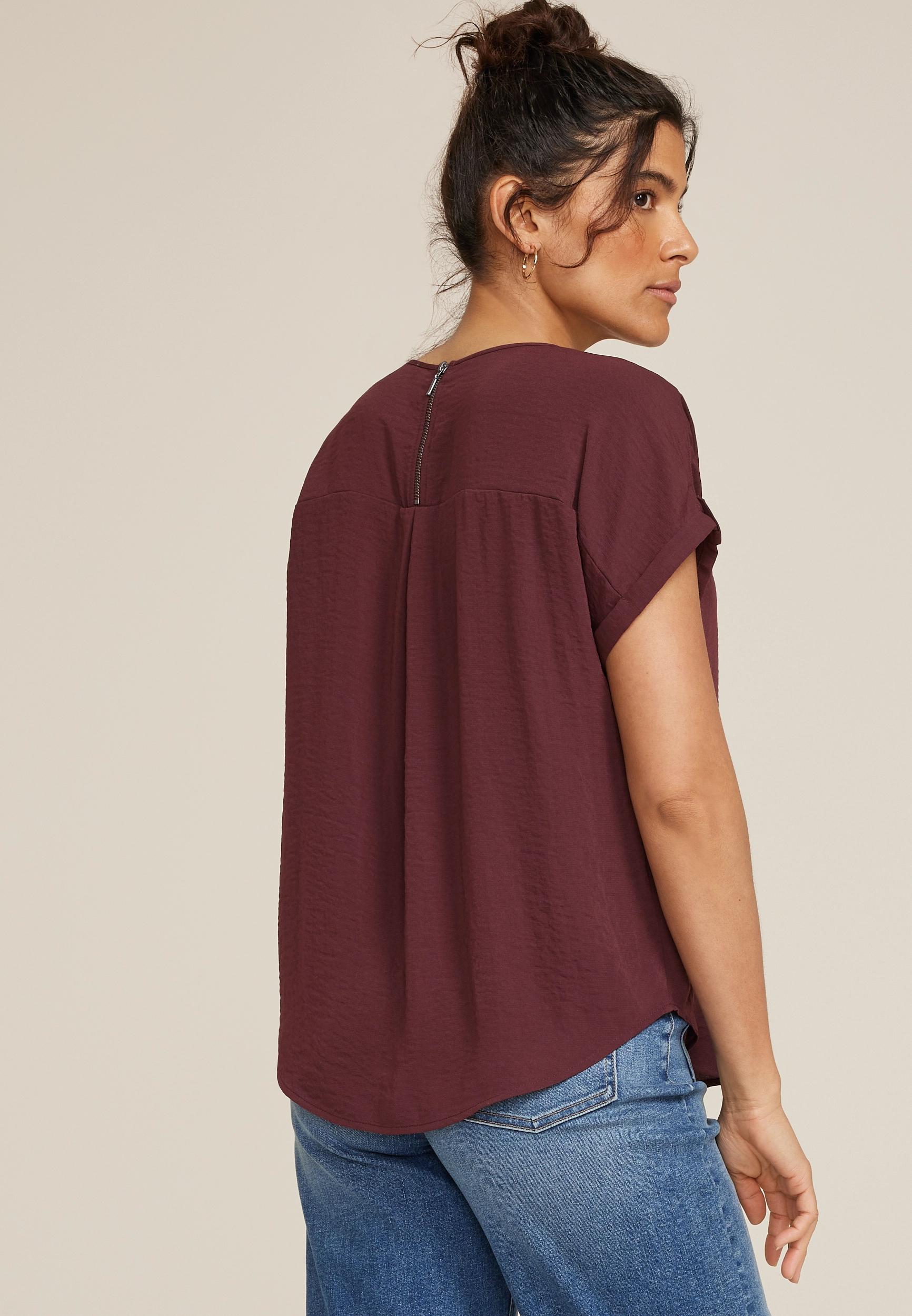 Delton Zipper Back Blouse Product Image
