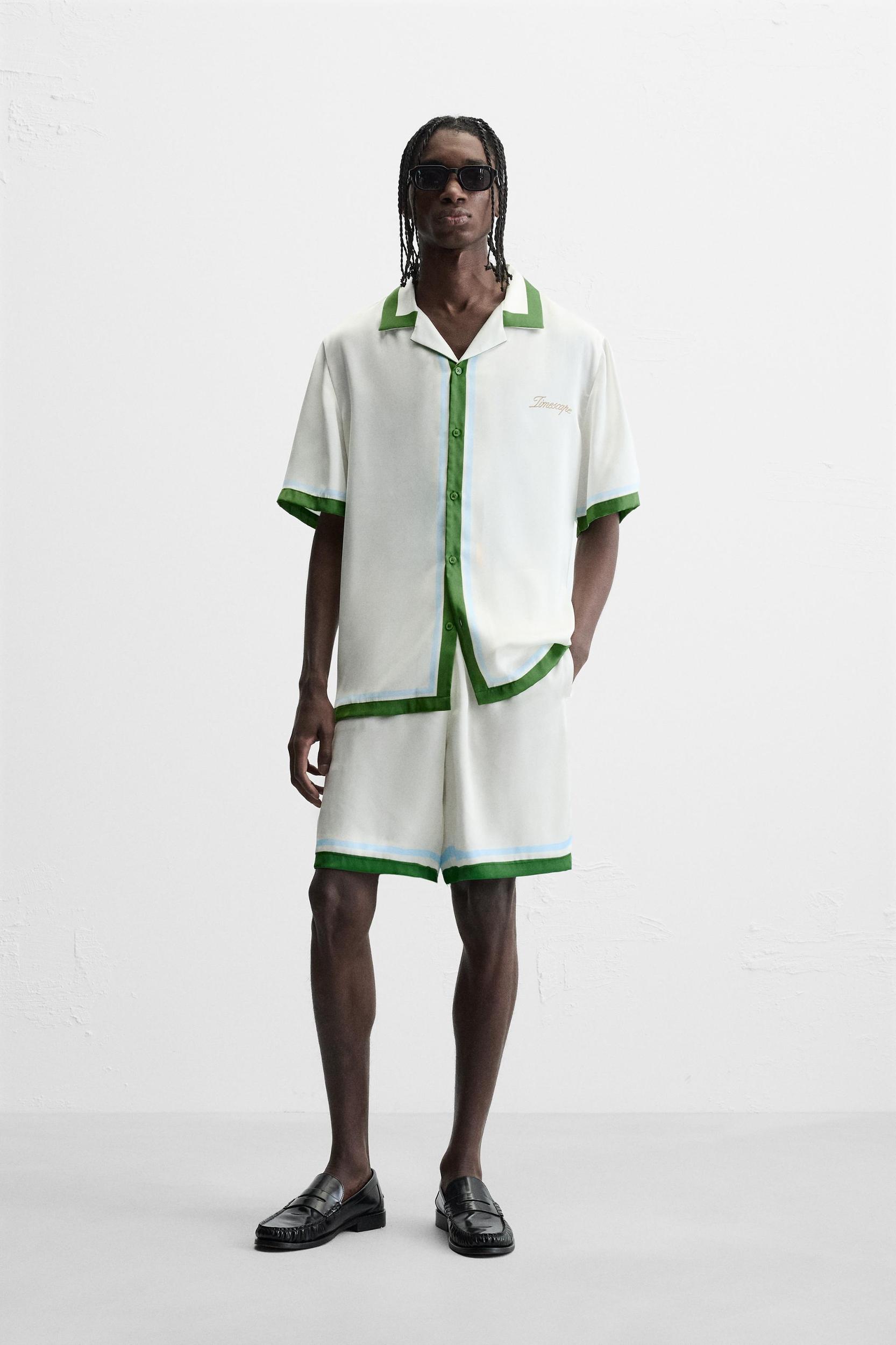 PATTERNED SATIN EFFECT SHORTS Product Image