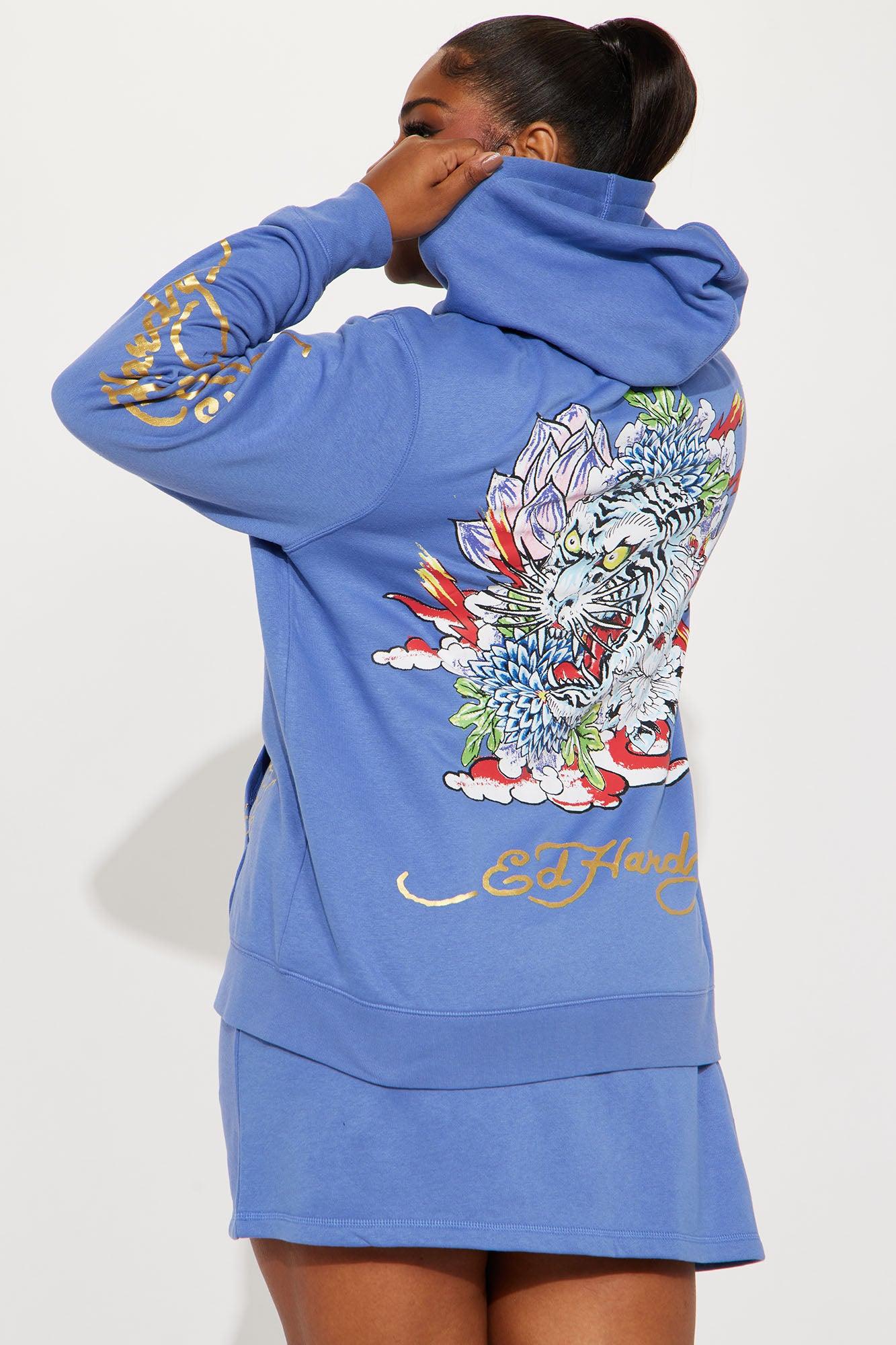 Ed Hardy Tiger Lotus Skirt Set - Blue Product Image