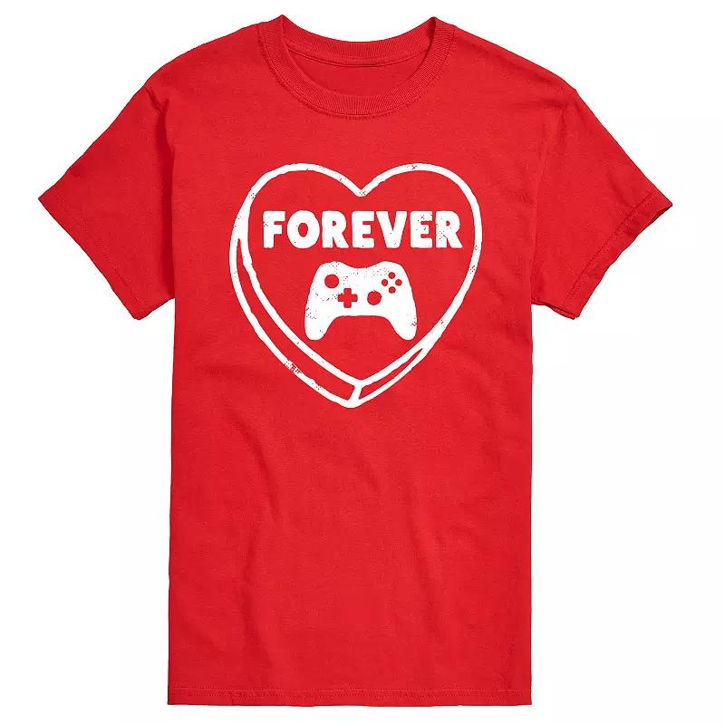 Men's Forever Heart Video Games Graphic Tee,  Product Image