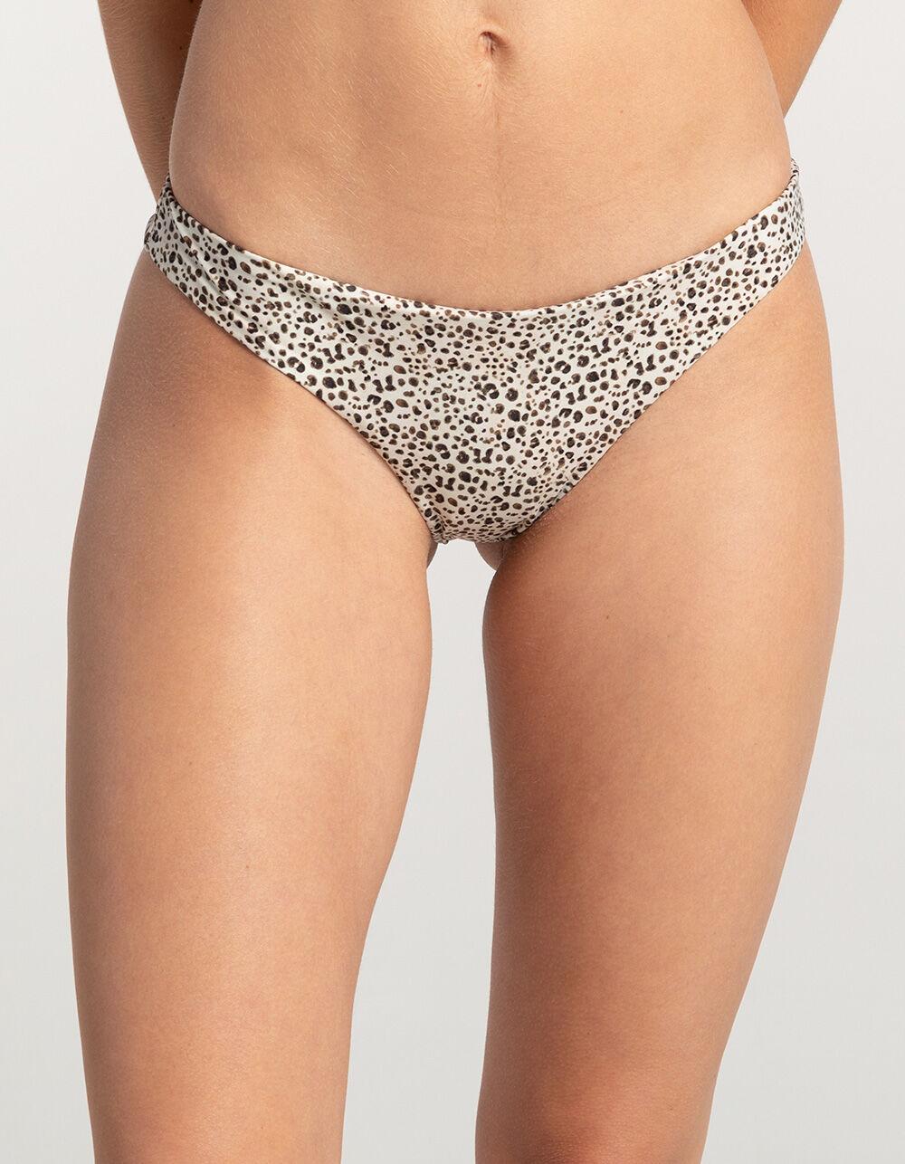 NAYA SWIMWEAR Maui Cheeky Bikini Bottoms - WHT/BLK Product Image