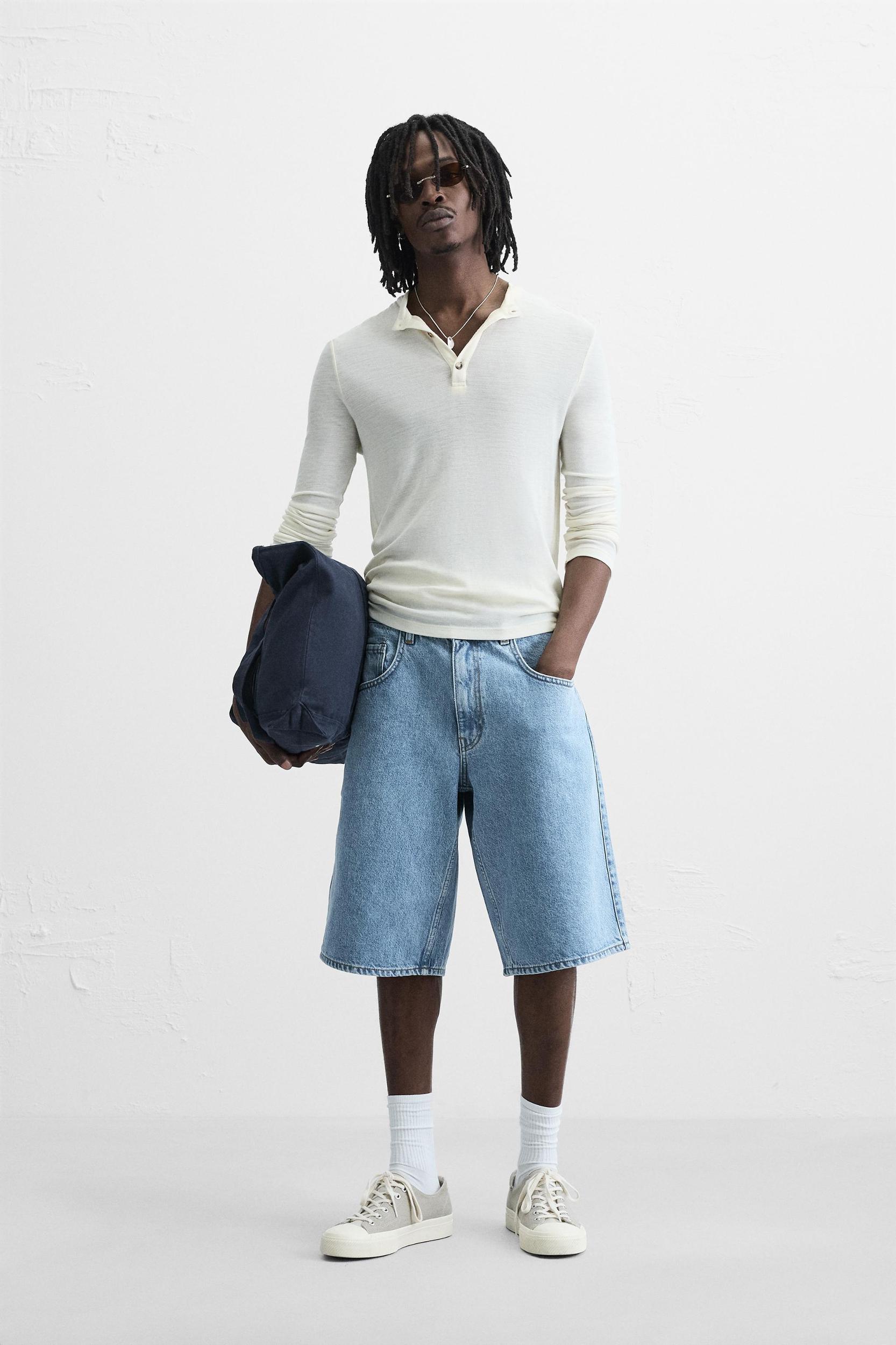 BAGGY FIT DENIM SHORTS Product Image
