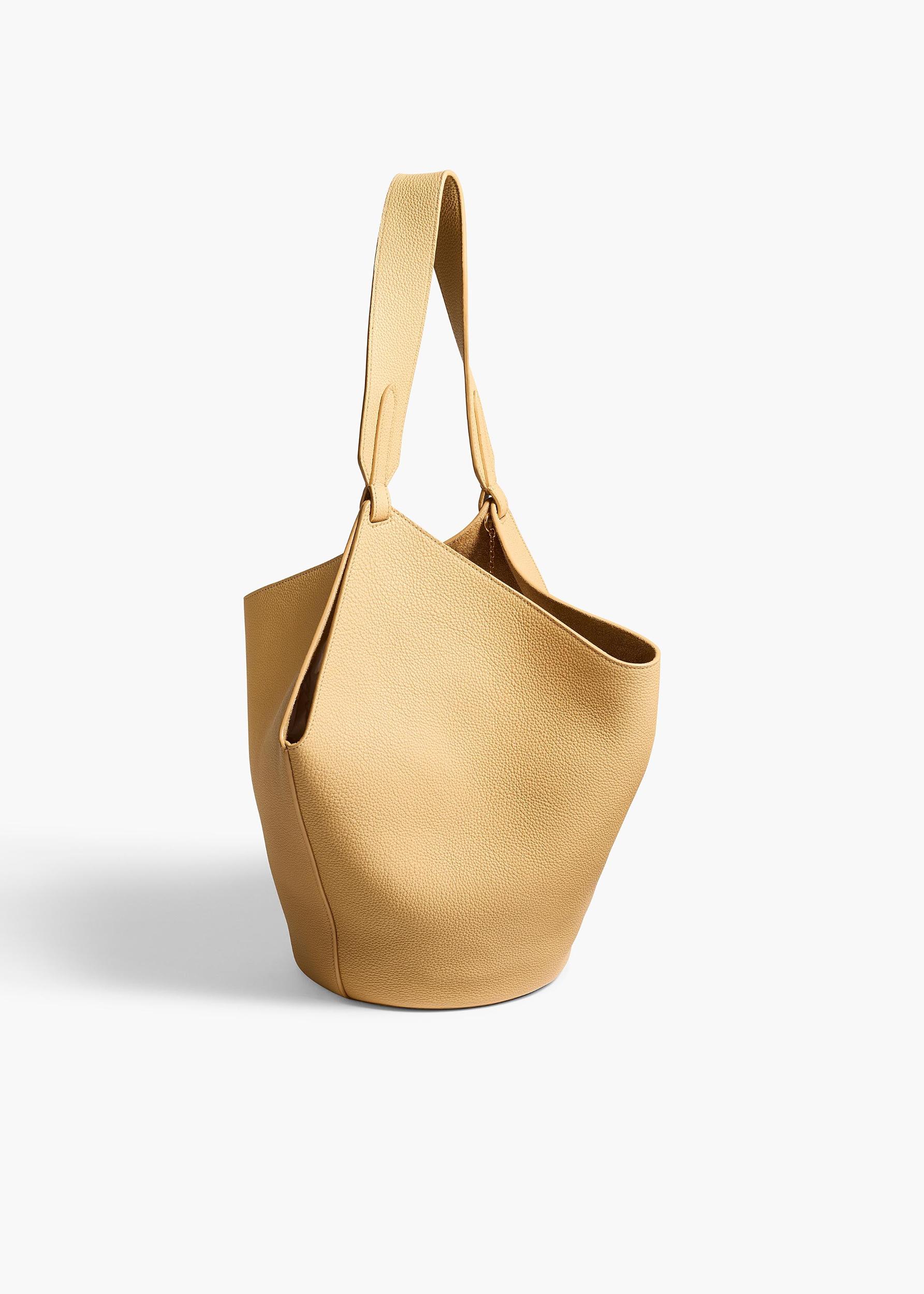 Small Lotus Tote in Wheat Pebbled Leather Product Image