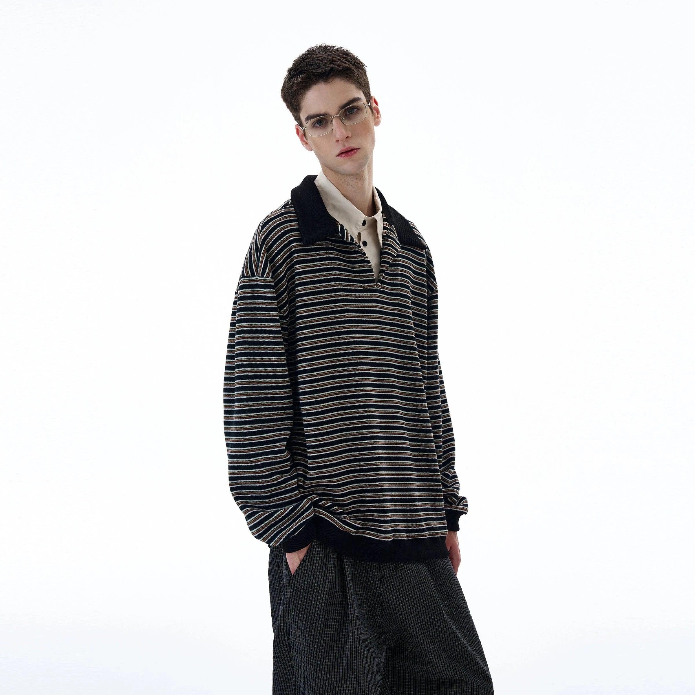 RT No. 20007 KNIT COLLAR SWEATER Product Image