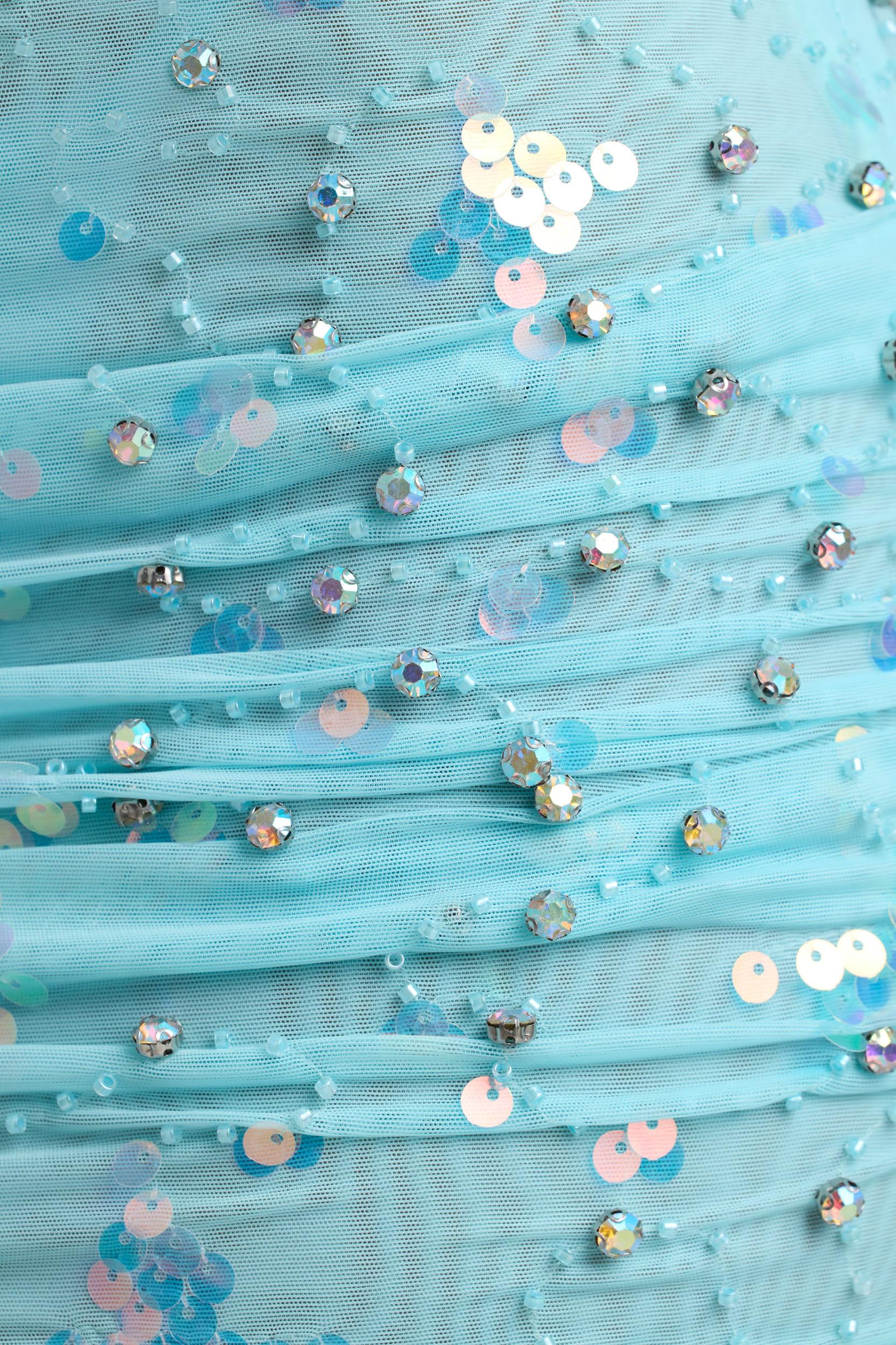 Ruched Mid-Rise Micro Mini Skirt in Ice Blue Product Image