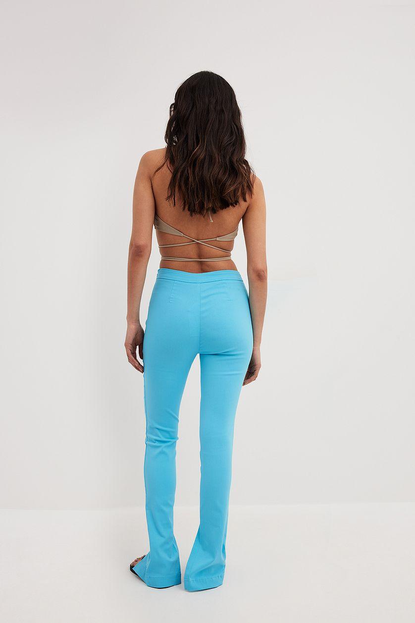 Mid Waist Slit Trousers Product Image