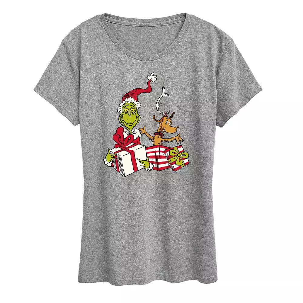 Women's Dr. Seuss The Grinch Max and Grinch Graphic Tee, Girl's,  Product Image