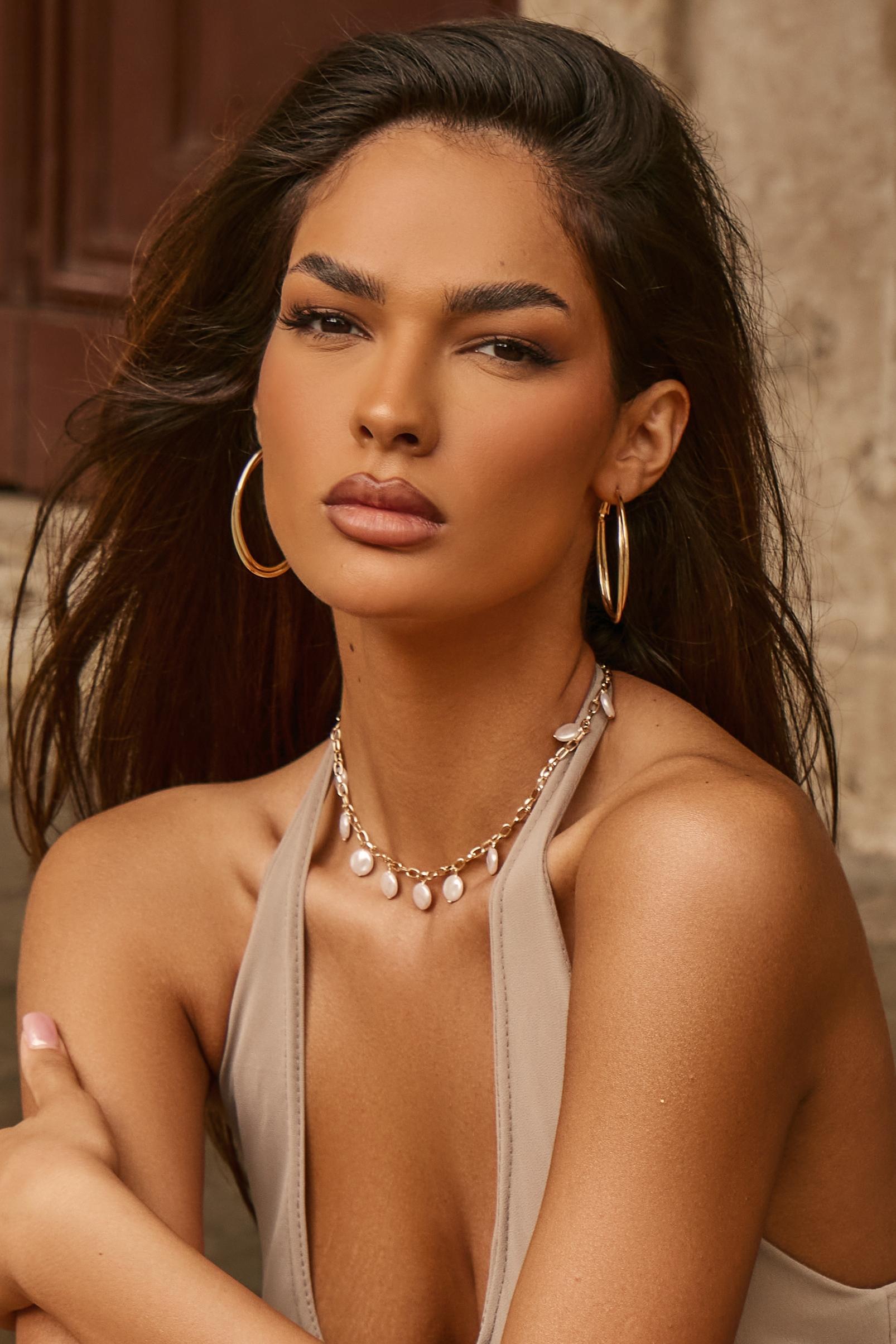 Gold Pearl Chain Choker Product Image