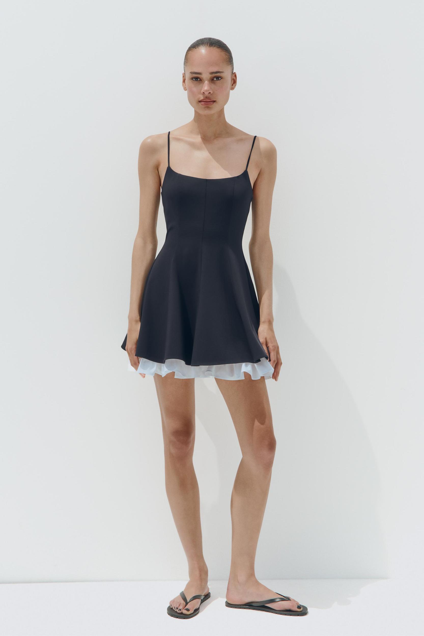 TRIM SHORT DRESS Product Image