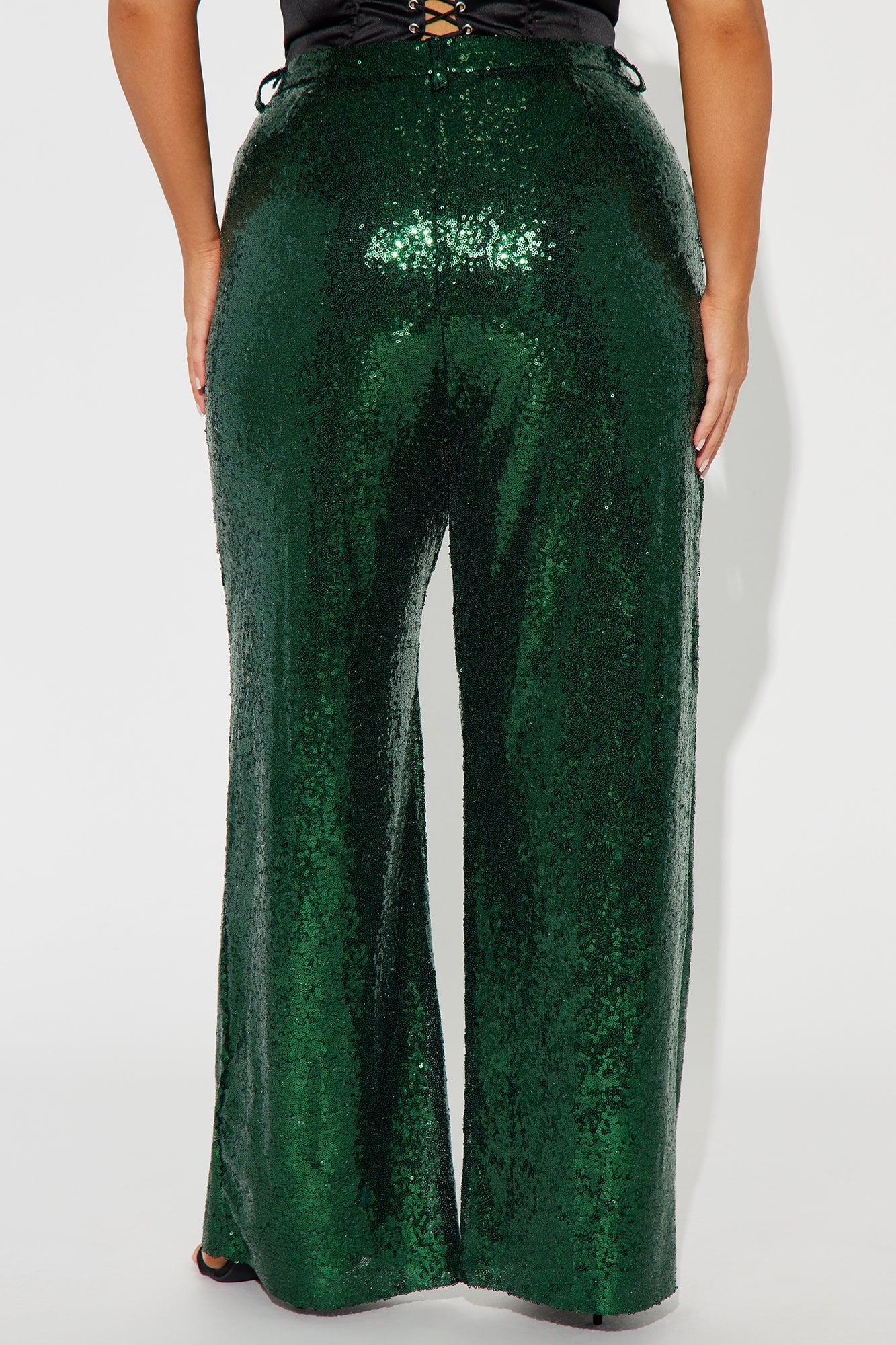 Nights Like This Sequin Trouser - Hunter Product Image
